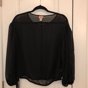 Black sheer blouse